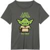 imageStar Wars Yoda Quote A Jedis Strength Flows from the Force TShirtAsphalt Grey