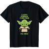 imageStar Wars Yoda Quote A Jedis Strength Flows from the Force TShirtBlack