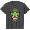 imageStar Wars Yoda Quote A Jedis Strength Flows from the Force TShirtDark Heather Grey
