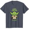 imageStar Wars Yoda Quote A Jedis Strength Flows from the Force TShirtHeather Blue