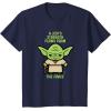imageStar Wars Yoda Quote A Jedis Strength Flows from the Force TShirtNavy Blue