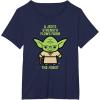 imageStar Wars Yoda Quote A Jedis Strength Flows from the Force TShirtNavy Blue