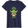 imageStar Wars Yoda Quote A Jedis Strength Flows from the Force TShirtNavy Blue