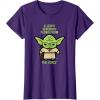 imageStar Wars Yoda Quote A Jedis Strength Flows from the Force TShirtPurple