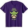 imageStar Wars Yoda Quote A Jedis Strength Flows from the Force TShirtPurple