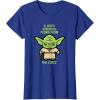 imageStar Wars Yoda Quote A Jedis Strength Flows from the Force TShirtRoyal Blue