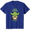 imageStar Wars Yoda Quote A Jedis Strength Flows from the Force TShirtRoyal Blue