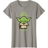 imageStar Wars Yoda Quote A Jedis Strength Flows from the Force TShirtSlate Grey