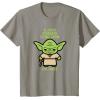 imageStar Wars Yoda Quote A Jedis Strength Flows from the Force TShirtSlate Grey