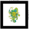 imageTrends International Gallery Pops Star Wars Saga  Pop 70s Yoda Wall Art Wall Poster 1200quot x 1200quot Black Frame VersionBlack Frame Version