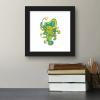 imageTrends International Gallery Pops Star Wars Saga  Pop 70s Yoda Wall Art Wall Poster 1200quot x 1200quot Black Frame VersionBlack Frame Version