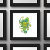 imageTrends International Gallery Pops Star Wars Saga  Pop 70s Yoda Wall Art Wall Poster 1200quot x 1200quot Black Frame VersionBlack Frame Version