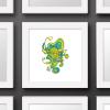 imageTrends International Gallery Pops Star Wars Saga  Pop 70s Yoda Wall Art Wall Poster 1200quot x 1200quot Black Frame VersionWhite Frame Version