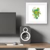 imageTrends International Gallery Pops Star Wars Saga  Pop 70s Yoda Wall Art Wall Poster 1200quot x 1200quot Black Frame VersionWhite Frame Version