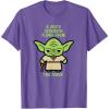 imageStar Wars Yoda Quote A Jedis Strength Flows from the Force TShirtPurple Heather