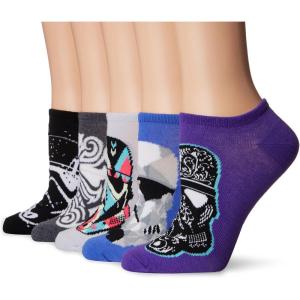 imageSTAR WARS Womens 5 Pack No Show SocksAssorted Purple