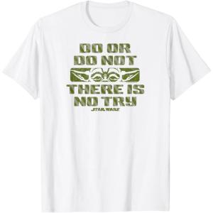 imageStar Wars  Do Or Do Not There Is No Try Yoda Quote TShirtWhite