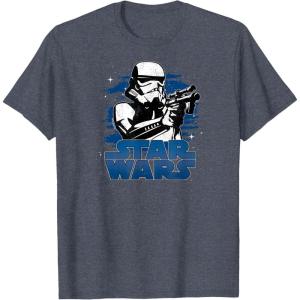 imageStar Wars  Stormtrooper Logo TShirtHeather Blue