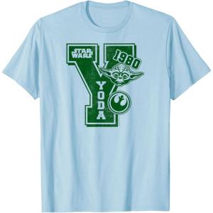 imageStar Wars  Yoda Letterman TShirtBaby Blue
