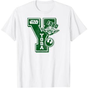 imageStar Wars  Yoda Letterman TShirtWhite