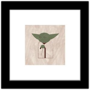 imageTrends International Gallery Pops Star Wars Saga  Neutral Abstract Yoda Wall Art Wall Poster 12quot x 12quot Black Framed VersionBlack Framed Version