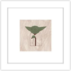 imageTrends International Gallery Pops Star Wars Saga  Neutral Abstract Yoda Wall Art Wall Poster 12quot x 12quot Black Framed VersionWhite Framed Version