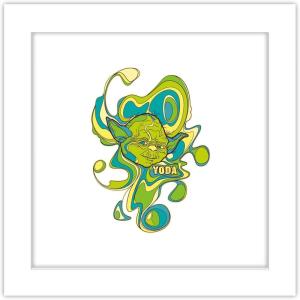 imageTrends International Gallery Pops Star Wars Saga  Pop 70s Yoda Wall Art Wall Poster 1200quot x 1200quot Black Frame VersionWhite Frame Version
