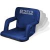 imagePICNIC TIME Star Wars R2D2 Ventura Reclining Stadium Seat with Back Support Bleacher Seat Beach Floor Chair Navy BlueStar Wars R2d2  Navy Blue