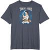imageStar Wars  Rey Art Nouveau TShirtHeather Blue