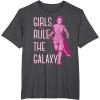imageStar Wars Episode 7 Rey Girls Rule The Galaxy TShirt TShirtDark Heather Grey