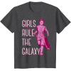 imageStar Wars Episode 7 Rey Girls Rule The Galaxy TShirt TShirtDark Heather Grey