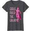 imageStar Wars Episode 7 Rey Girls Rule The Galaxy TShirt TShirtDark Heather Grey
