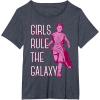 imageStar Wars Episode 7 Rey Girls Rule The Galaxy TShirt TShirtHeather Blue