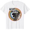 imageStar Wars The Rise Of Skywalker Rey Retro Circle Portrait TShirtWhite