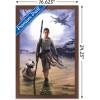 imageTrends International Star Wars The Force Awakens  Rey Wall Poster 22375quot x 34quot Premium Unframed VersionMahogany Framed Version