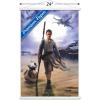 imageTrends International Star Wars The Force Awakens  Rey Wall Poster 22375quot x 34quot Premium Unframed VersionPremium Print and White Hanger Bundle