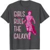 imageStar Wars Episode 7 Rey Girls Rule The Galaxy TShirt TShirtDark Heather Grey