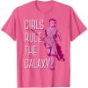 imageStar Wars Episode 7 Rey Girls Rule The Galaxy TShirt TShirtPink Heather