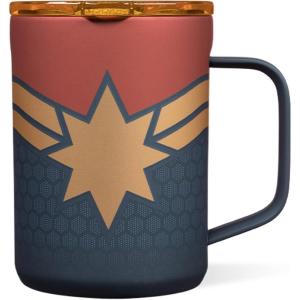 imageCorkcicle Star Wars 16 Oz Coffee Mug Triple Insulated Stainless Steel Cup R2D2Captain Marvel