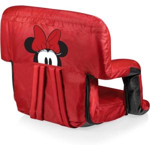 imagePICNIC TIME Star Wars R2D2 Ventura Reclining Stadium Seat with Back Support Bleacher Seat Beach Floor Chair Navy BlueDisney Minnie Mouse  Red