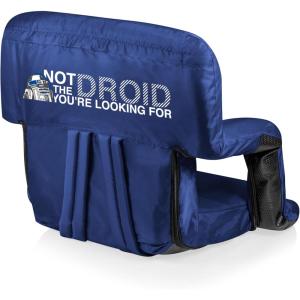 imagePICNIC TIME Star Wars R2D2 Ventura Reclining Stadium Seat with Back Support Bleacher Seat Beach Floor Chair Navy BlueStar Wars R2d2  Navy Blue