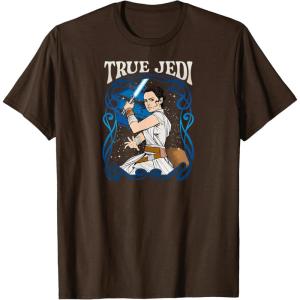 imageStar Wars  Rey Art Nouveau TShirtBrown