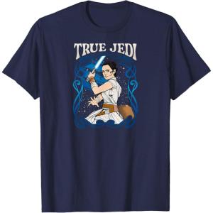 imageStar Wars  Rey Art Nouveau TShirtNavy Blue