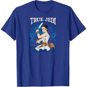 imageStar Wars  Rey Art Nouveau TShirtRoyal Blue