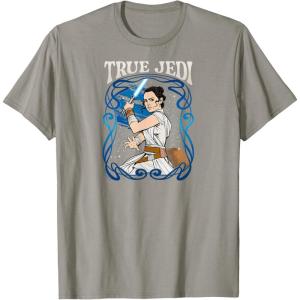 imageStar Wars  Rey Art Nouveau TShirtSlate Grey
