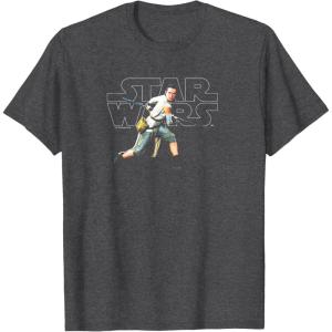 imageStar Wars  Rey Logo TShirtDark Heather Grey