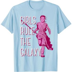 imageStar Wars Episode 7 Rey Girls Rule The Galaxy TShirt TShirtBaby Blue