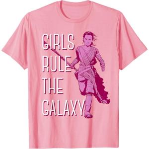 imageStar Wars Episode 7 Rey Girls Rule The Galaxy TShirt TShirtPink