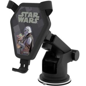 imageStar Wars R2D2 Color Block 10Watt Wireless Car ChargerGrogu and Din Djarin