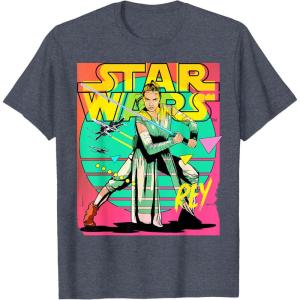 imageStar Wars Rey 90s TShirtHeather Blue